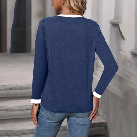 3 Pack Women's Long Sleeve T Shirts, Round Neck Basic Tops Fall Casual Trendy Tees Loose Fit Soft Clothes Outfits